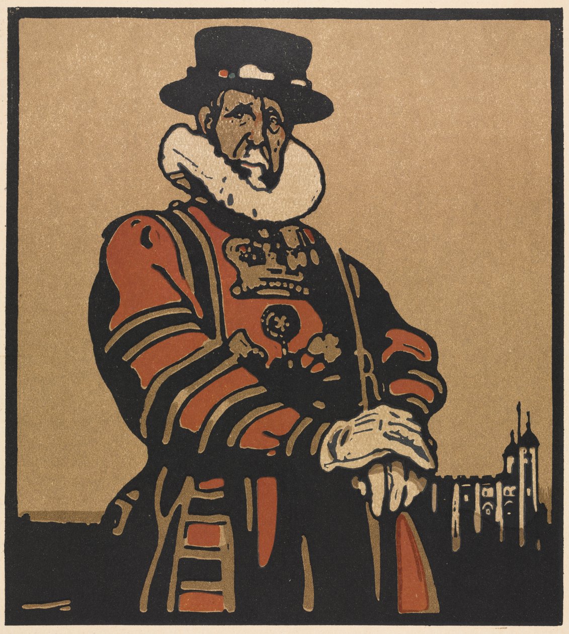 London Typer: Beefeater av William Nicholson