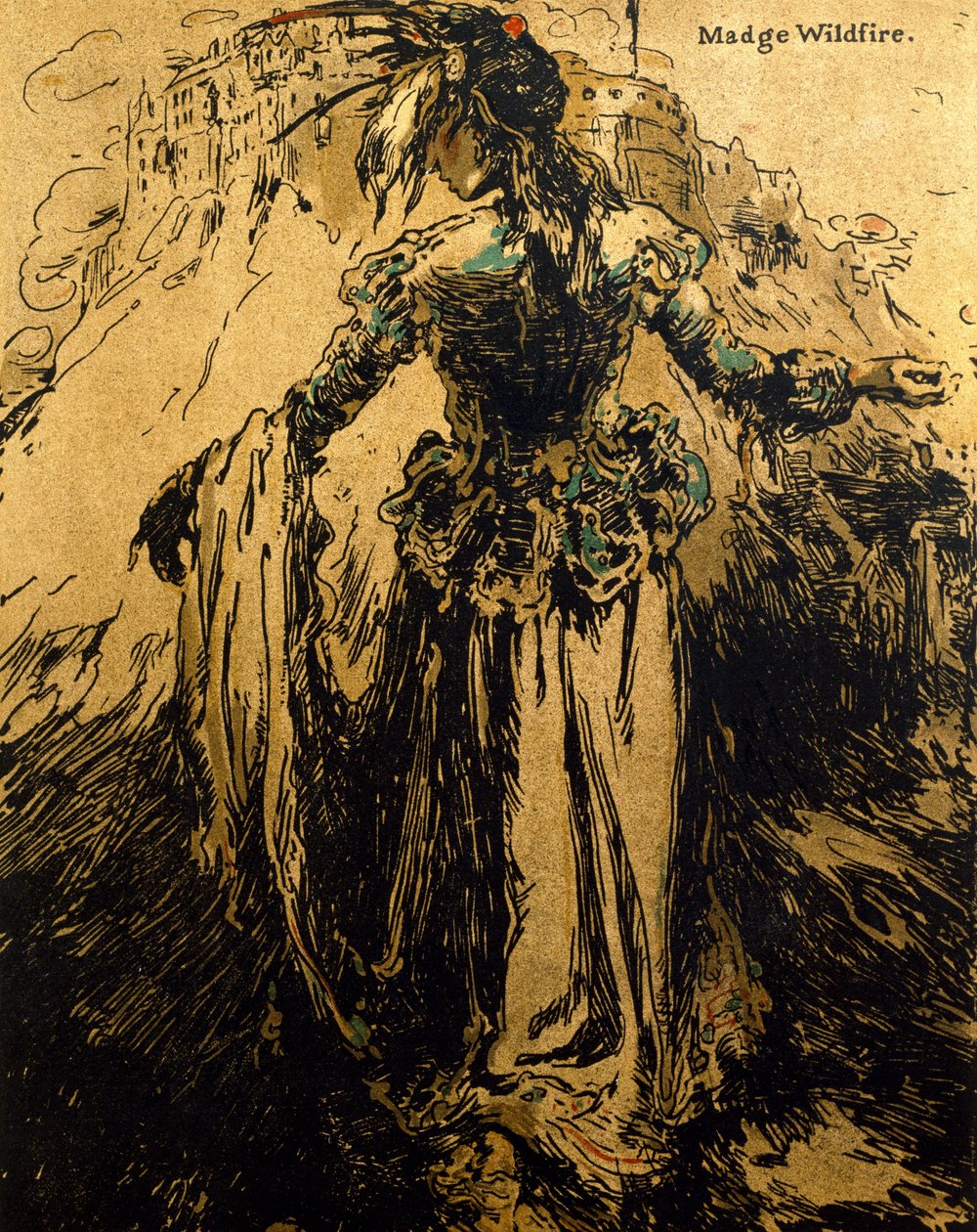 Madge Wildfire, illustration från 