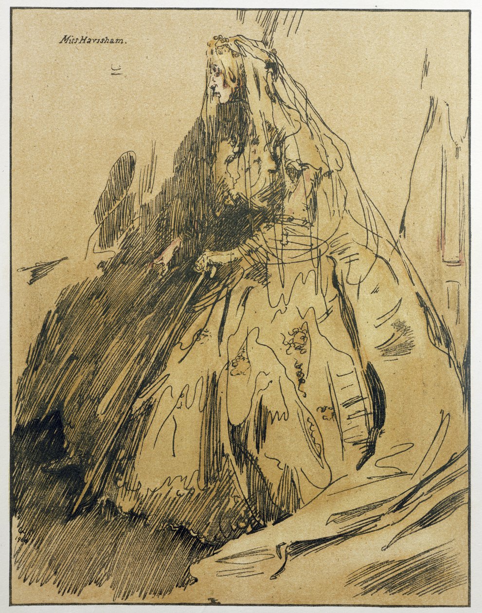 Miss Havisham, illustration från 