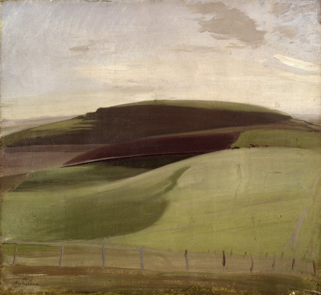 On the Downs (Wiltshire Landscape) 1924 (olja på duk) av William Nicholson