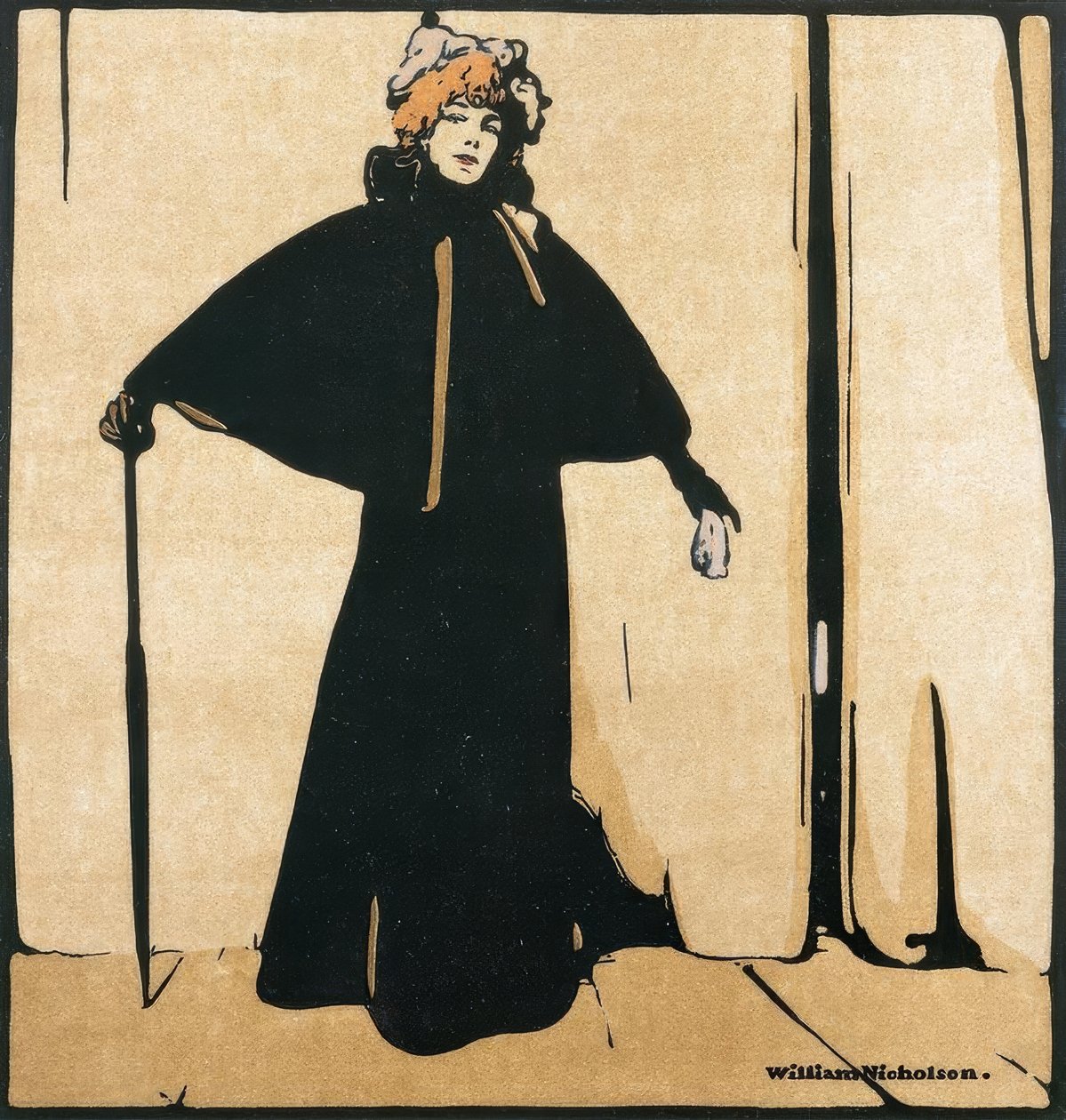 Porträtt av Sarah Bernhardt av William Nicholson