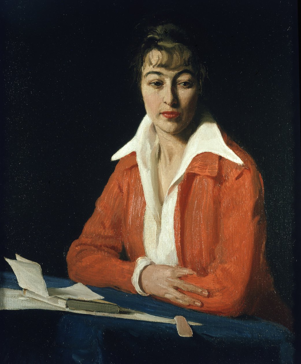Porträtt av Miss Maude Nelke, ca 1914 (olja på duk) av William Nicholson