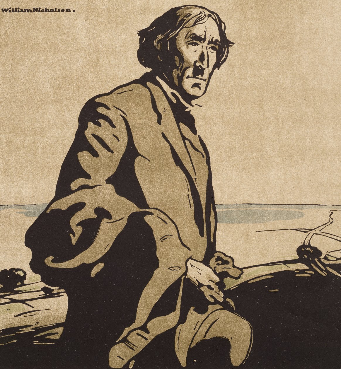 Porträtt av Sir Henry Irving, från "Twelve Portraits", första serien av William Nicholson