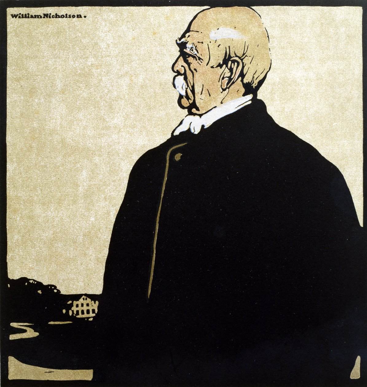 Prince Bismarck (1815-98), illustration från "Twelve Portraits", publicerad 1899 (handfärgat träblock) av William Nicholson