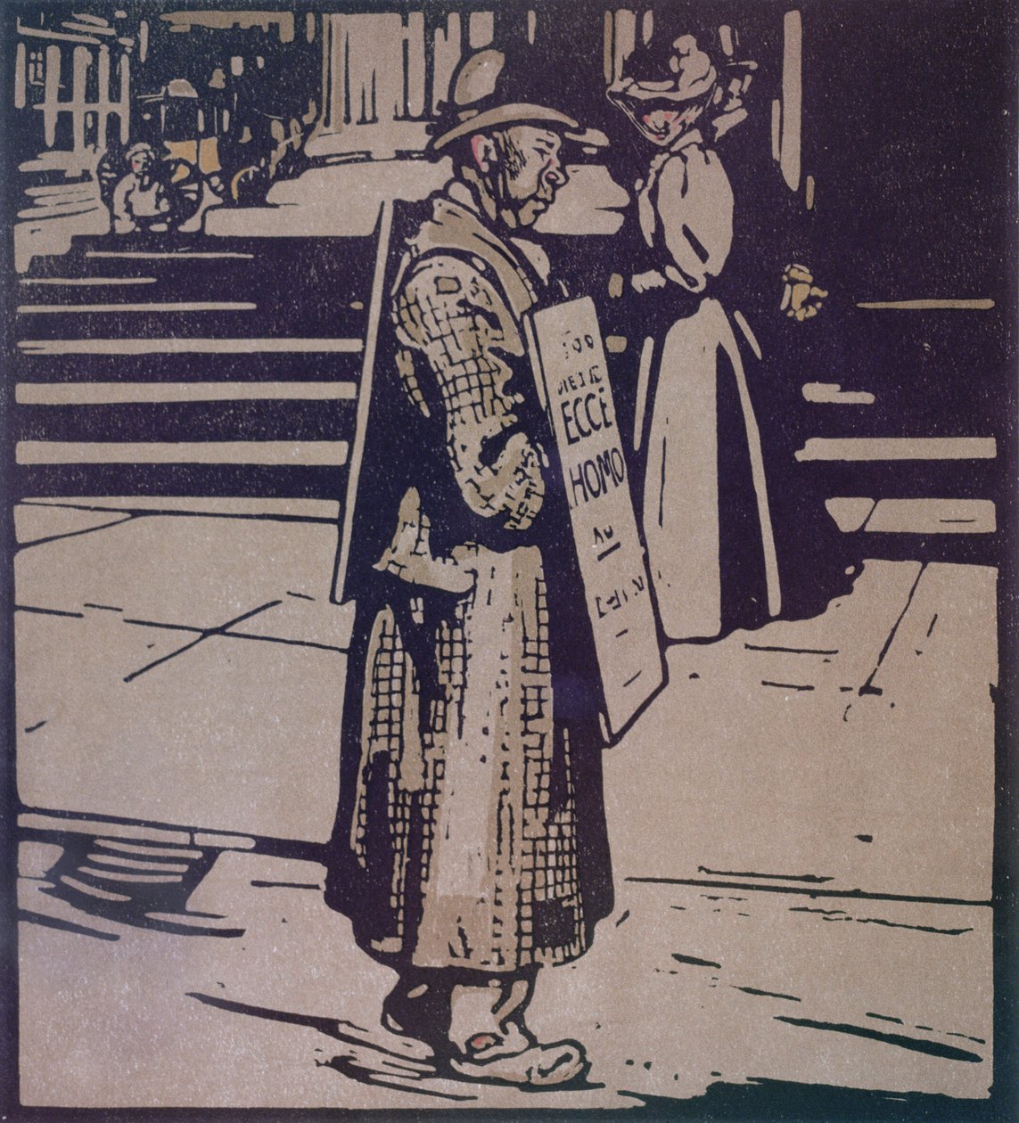 Sandwich Man från "London Types" publicerad av William Heinemann av William Nicholson