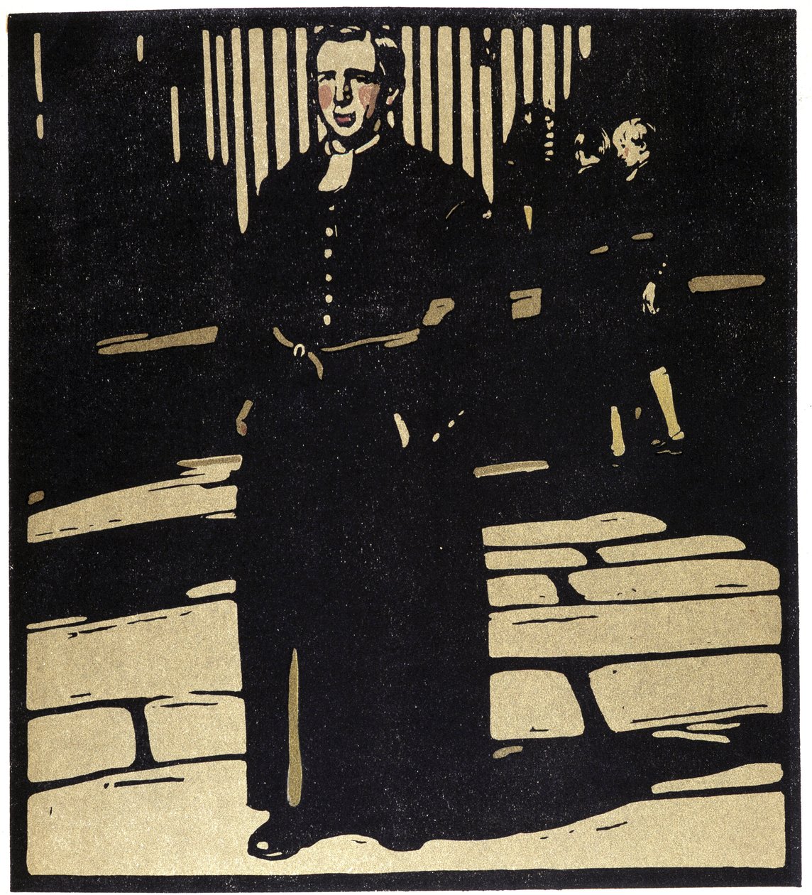 School, London - Illustration av William Nicholson (1872-1949) i "" Types of London" av William Nicholson