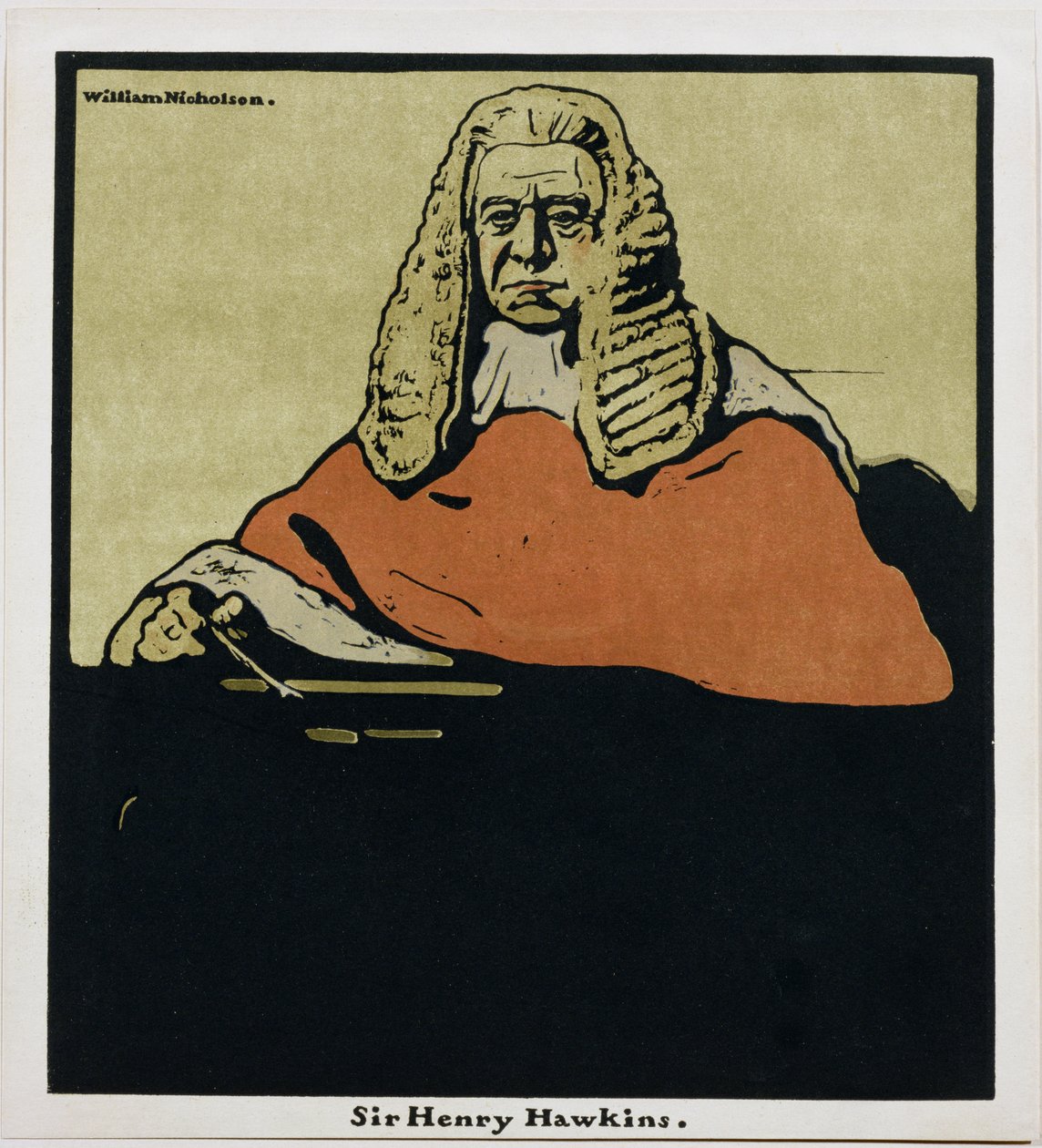 Sir Henry Hawkins, från "Twelve Portraits", först utgiven av William Heinemann av William Nicholson