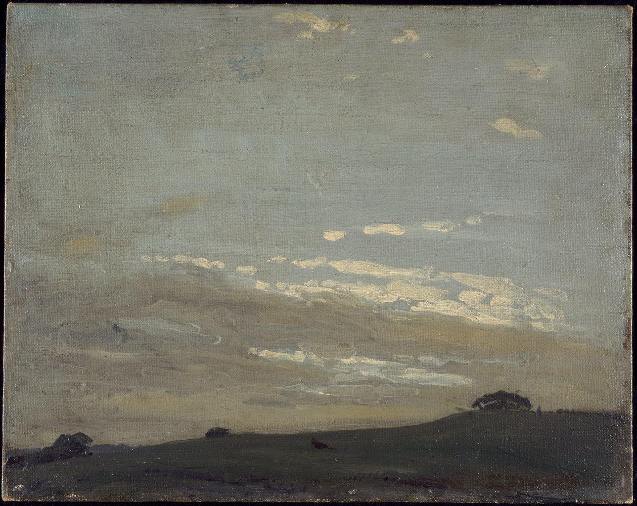 The Silver Sunset (olja på duk ombord) av William Nicholson