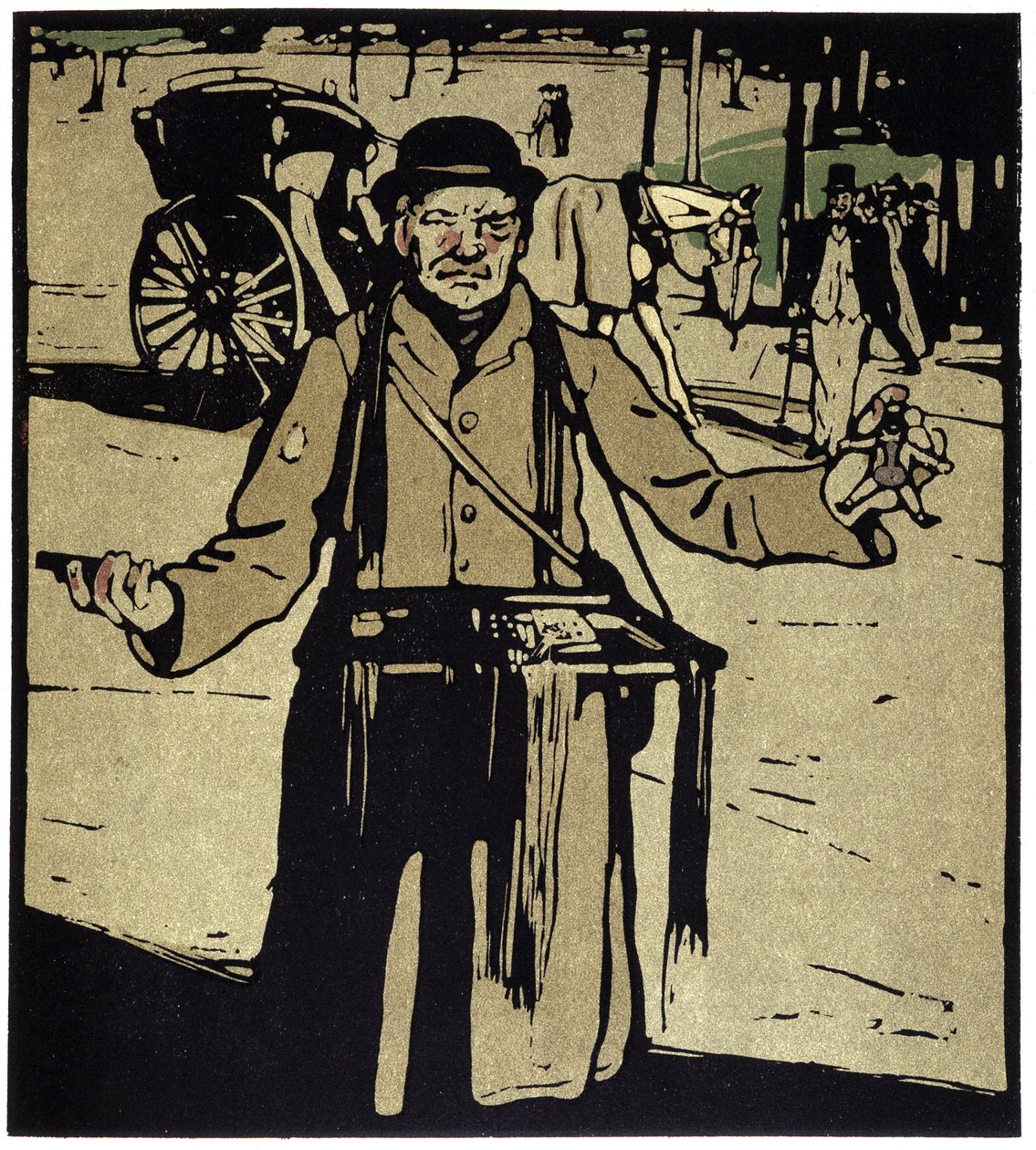 Toy Merchant, London - i "" Types of London", av William Nicholson (1872-1949), ed Floury av William Nicholson