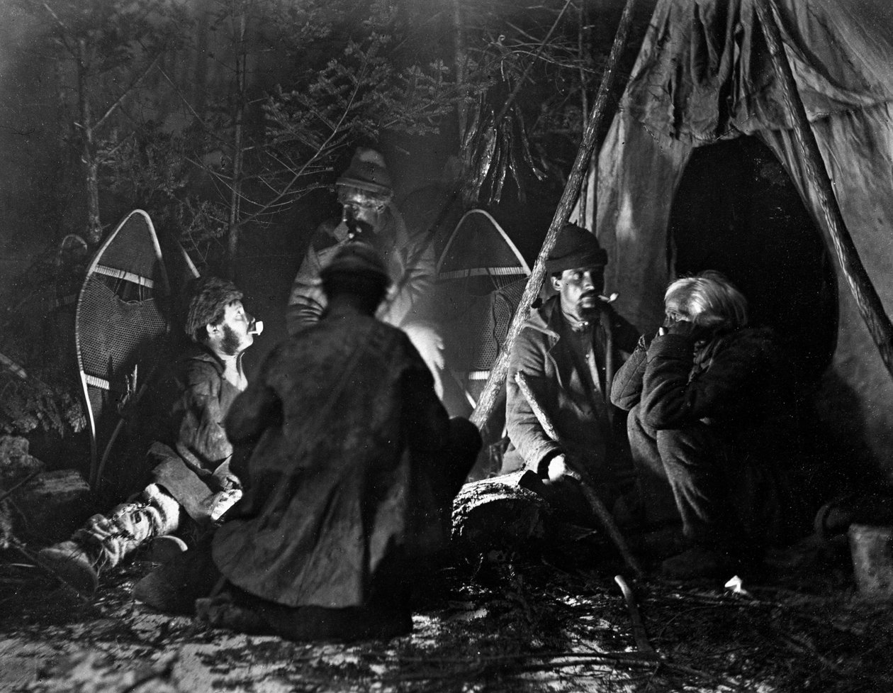 Life of the Trapper i Kanada, foto av Nottman, cirka 1890. av William Notman