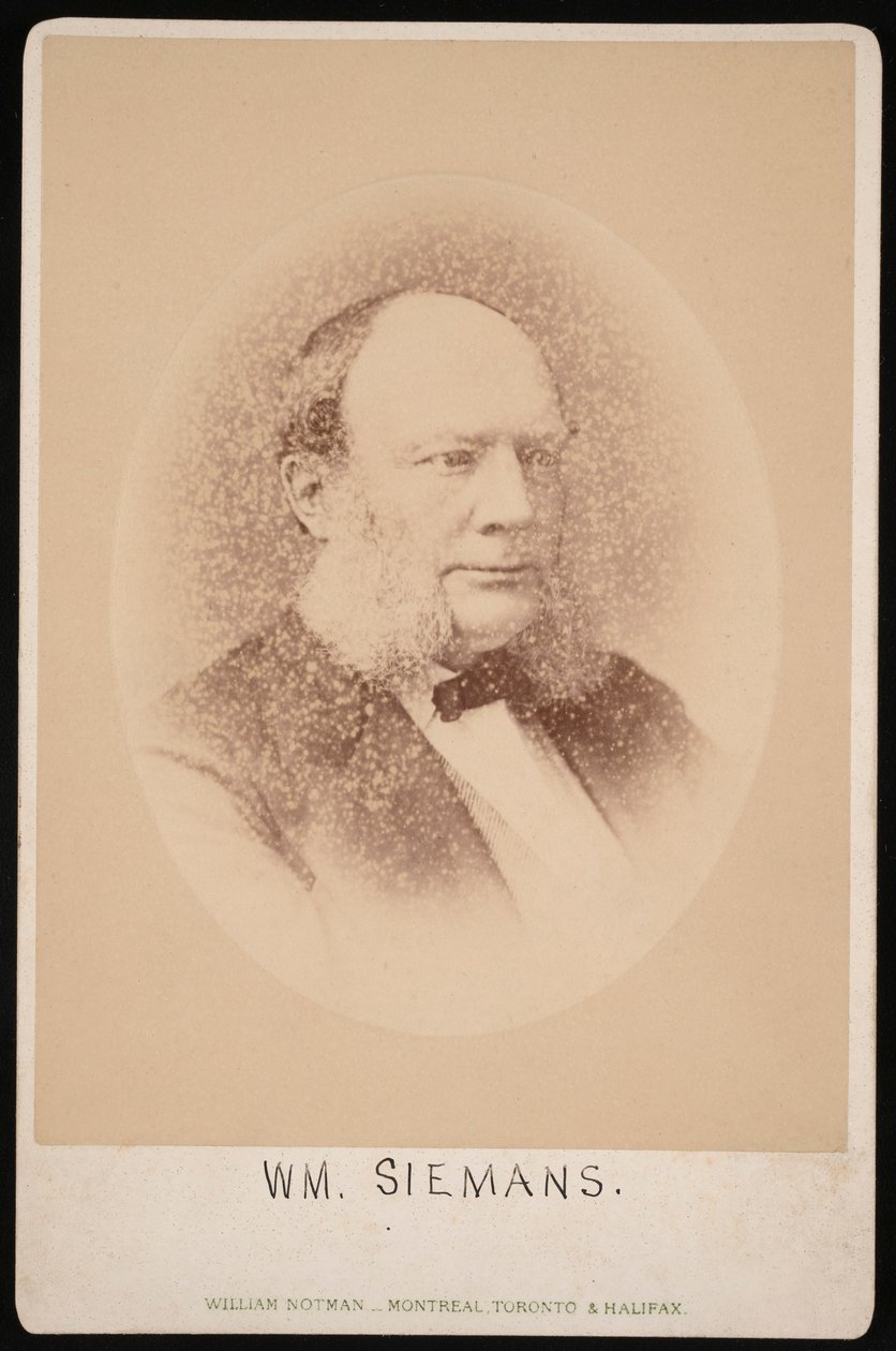 Porträtt av Carl Wilhelm Siemens 1823-1883, före 1876. av William Notman