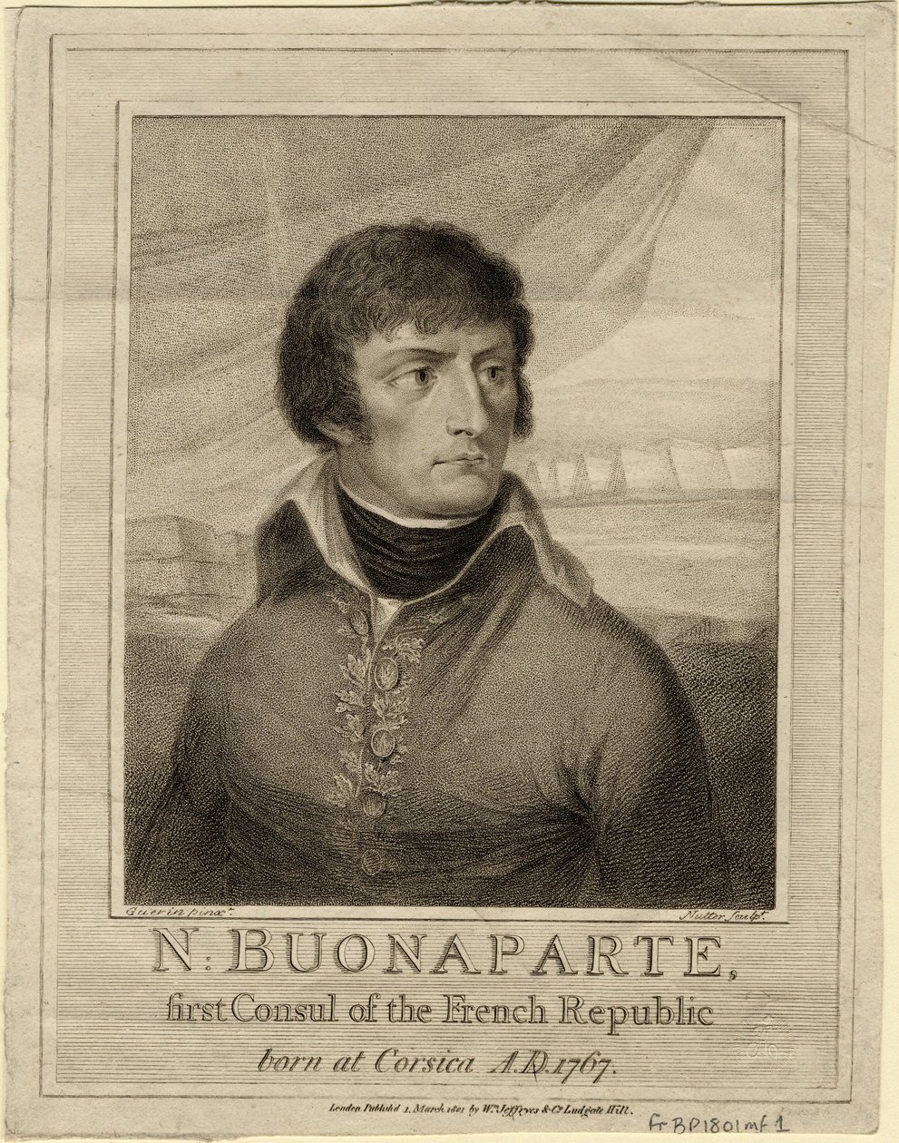 Napoleon Bonaparte som Frankrikes förste konsul, 1801 av William Nutter