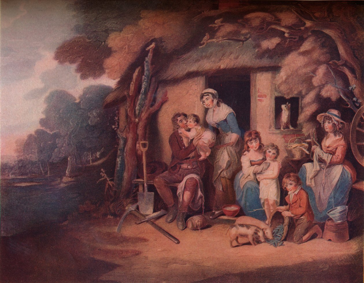 The Husbandmans - lördag kväll: Return from Labour, c1789 av William Nutter