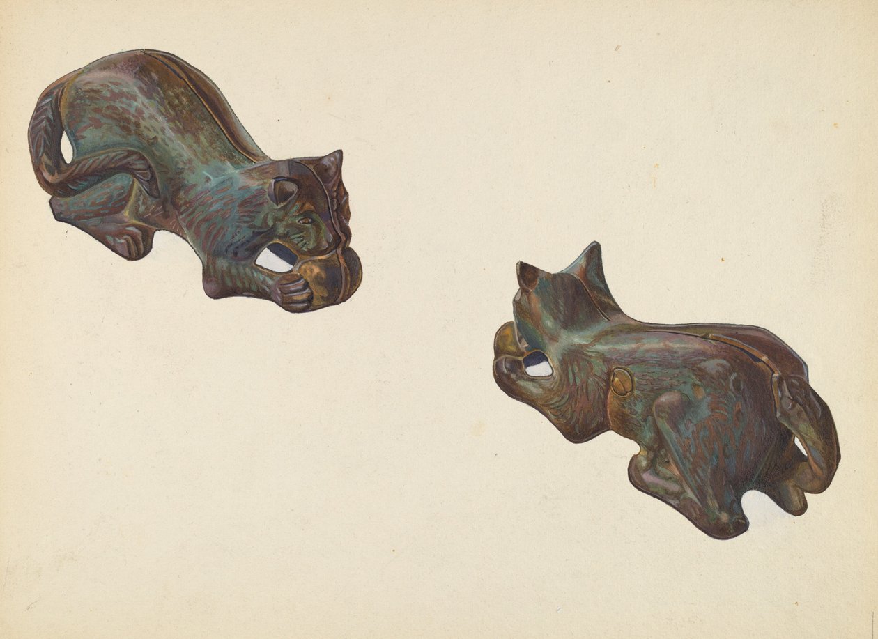 Myntbank för katt och boll, ca. 1939. av William O. Fletcher