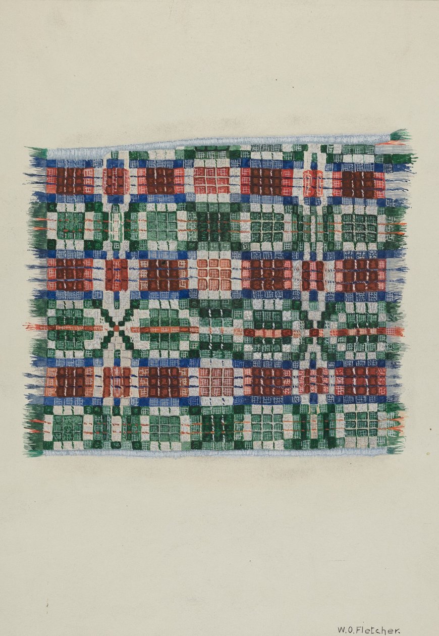 Handvävt täcke, ca. 1937. av William O. Fletcher
