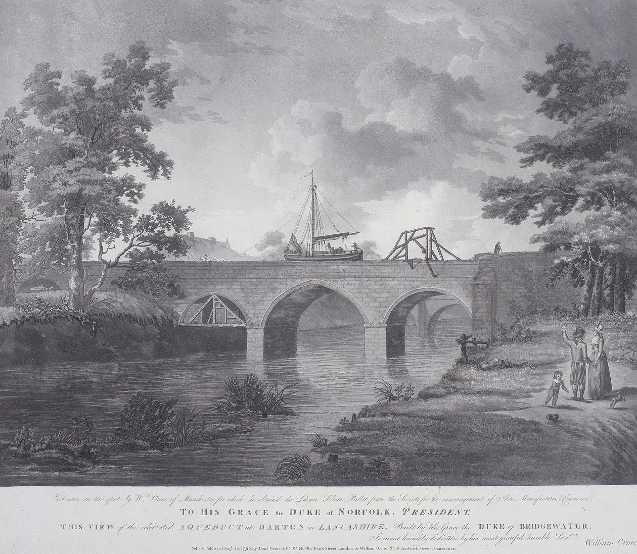 Akvedukten i Barton, nära Manchester, 1793 av William Orme