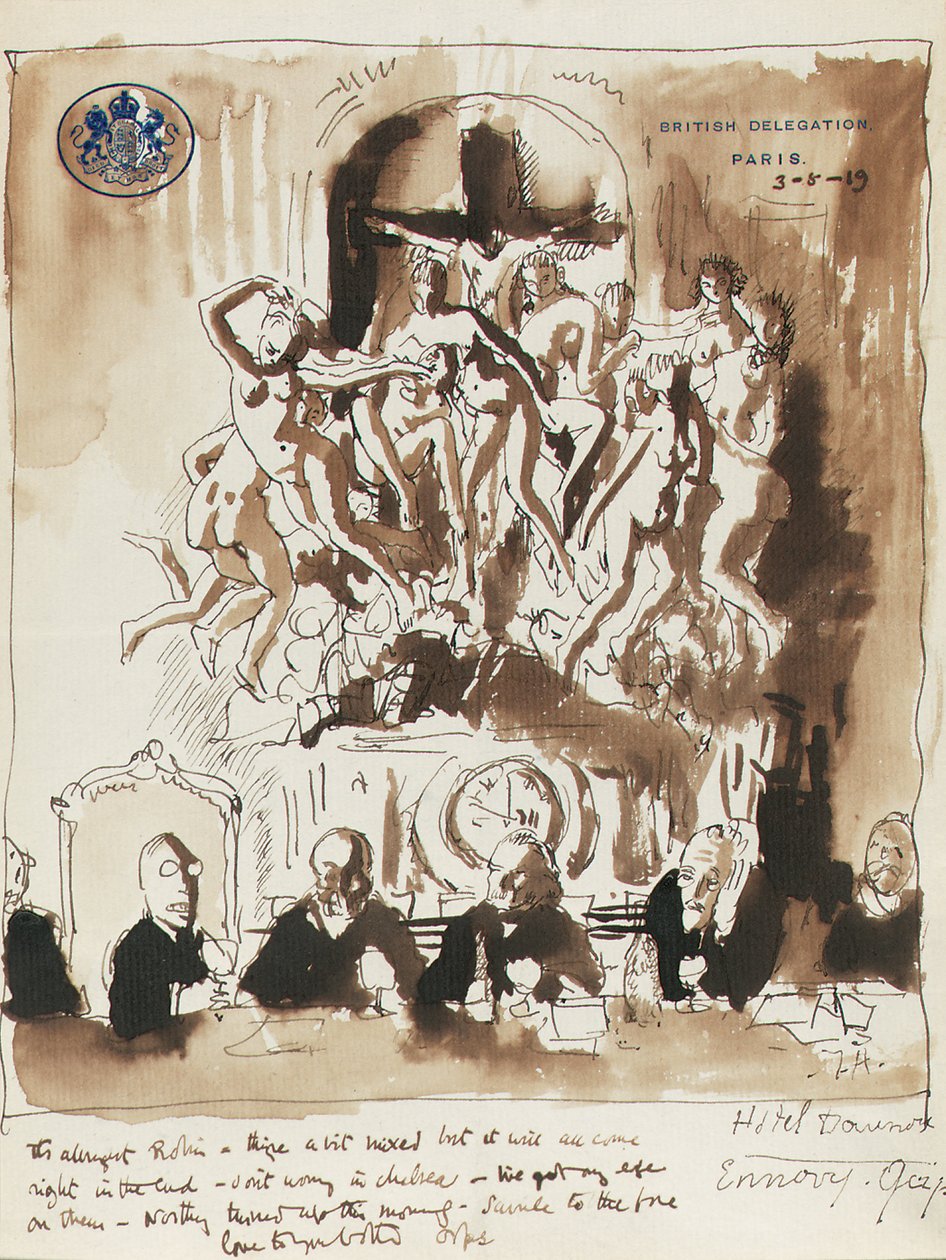 På fredskonferensen i Paris av William Orpen