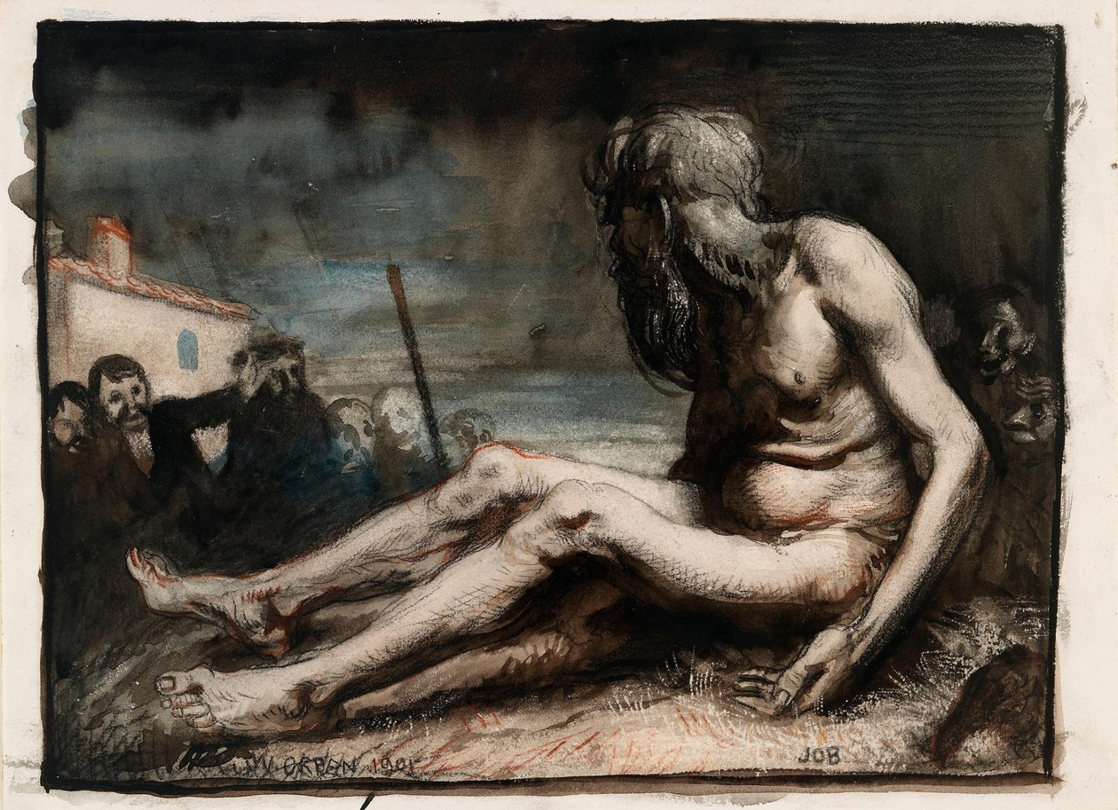 Job på gödselhögen av William Orpen