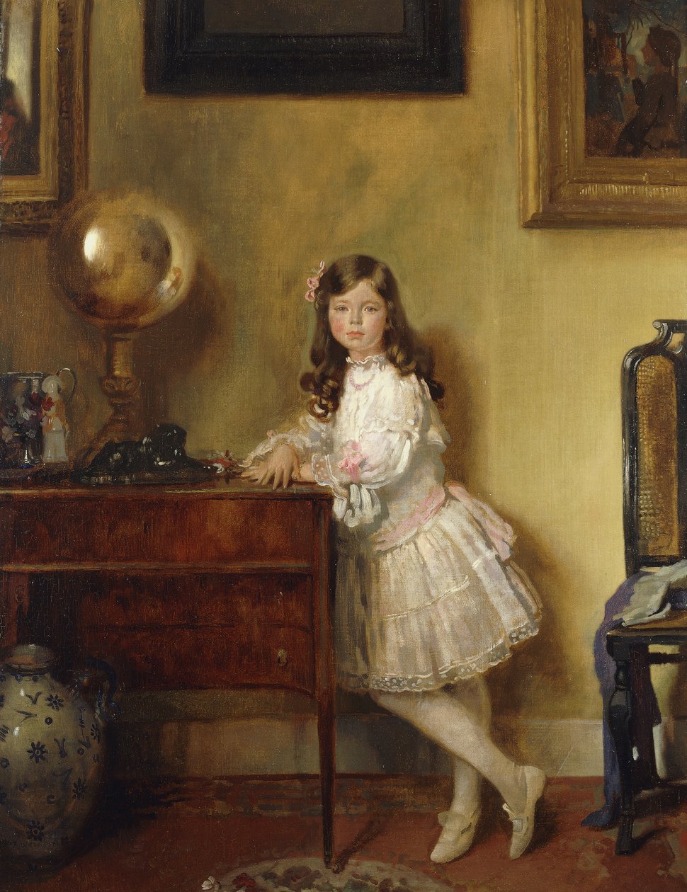 Miss Annie Harmsworth i en interiör, 1907 av William Orpen