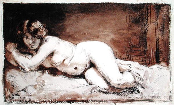 Naken kvinnlig figur av William Orpen
