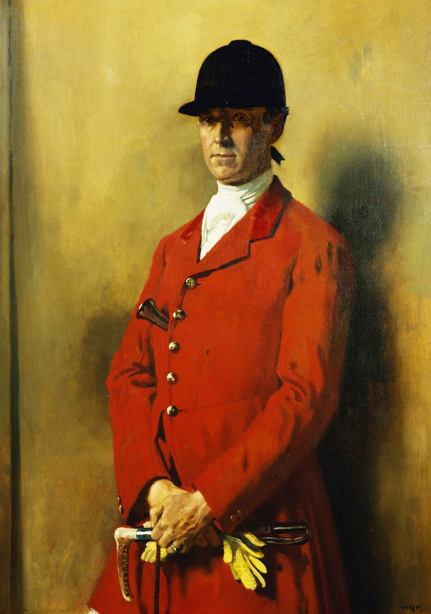 Porträtt av kapten Marshall Roberts, rävhundarnas mästare, 1926 av William Orpen