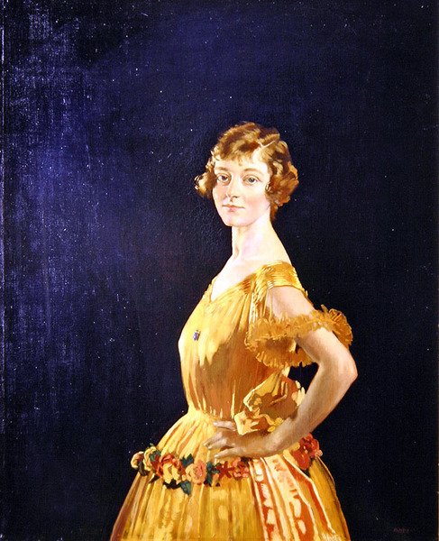 Porträtt av Miss Simpson (olja på duk) av William Orpen