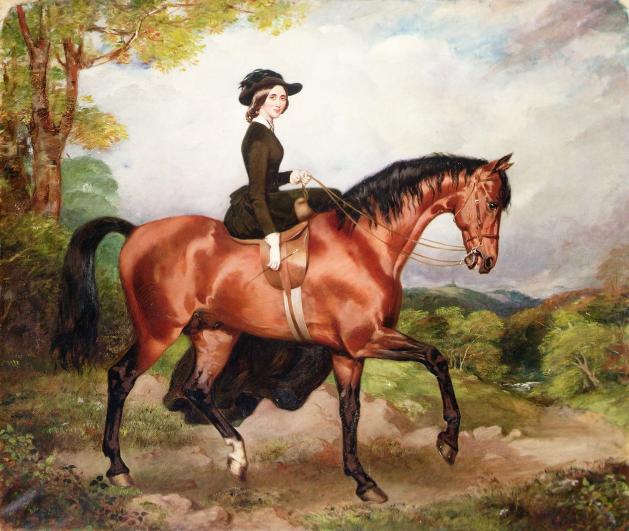 Porträtt av Mrs Thomas Conolly från Castletown Co. Kildare (olja på duk) av William Osbourne