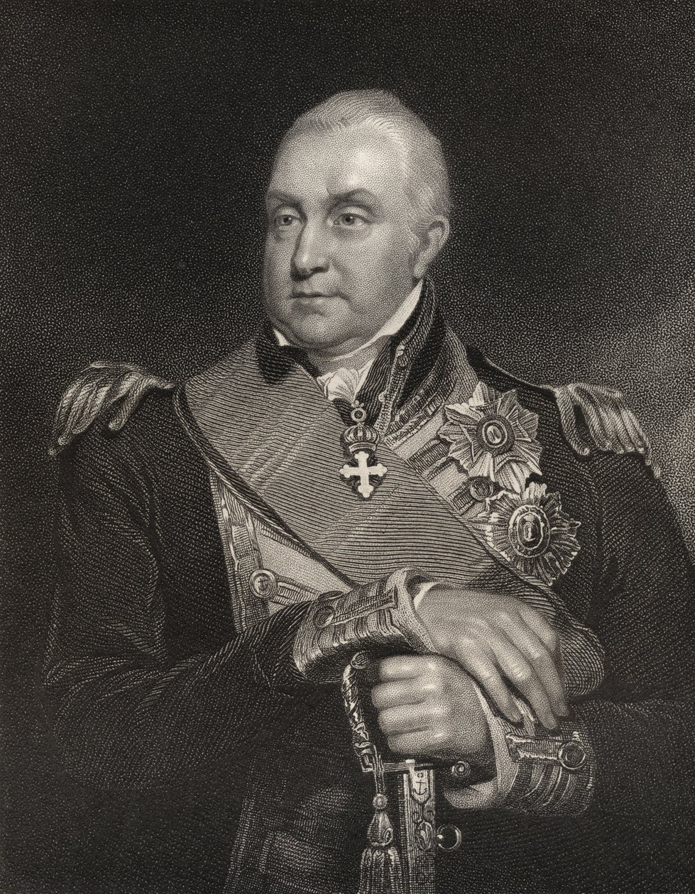 Amiral Edward Pellew, graverad av William Holly (1807-71) från 