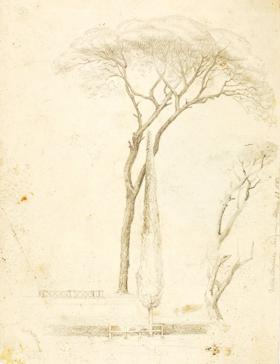 (Studier--Villa Borghese, 2 figurer, etc.) av William Page