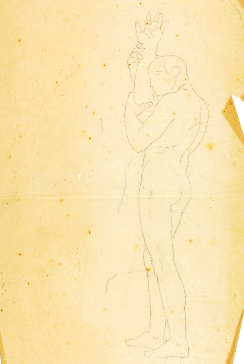 Mose, Aron och Hur på berget Horeb (studie - figur till höger) av William Page
