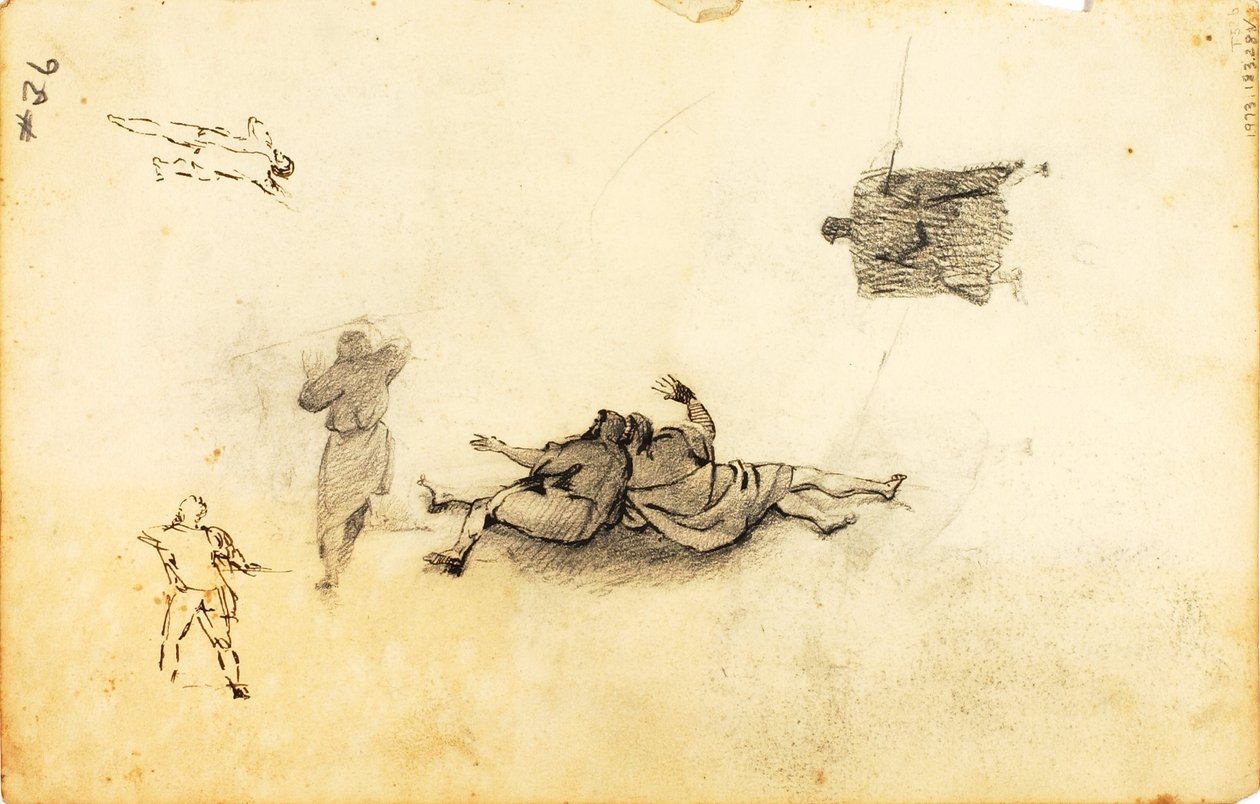 Moses beordrar Röda havets vatten att skiljas åt av William Page