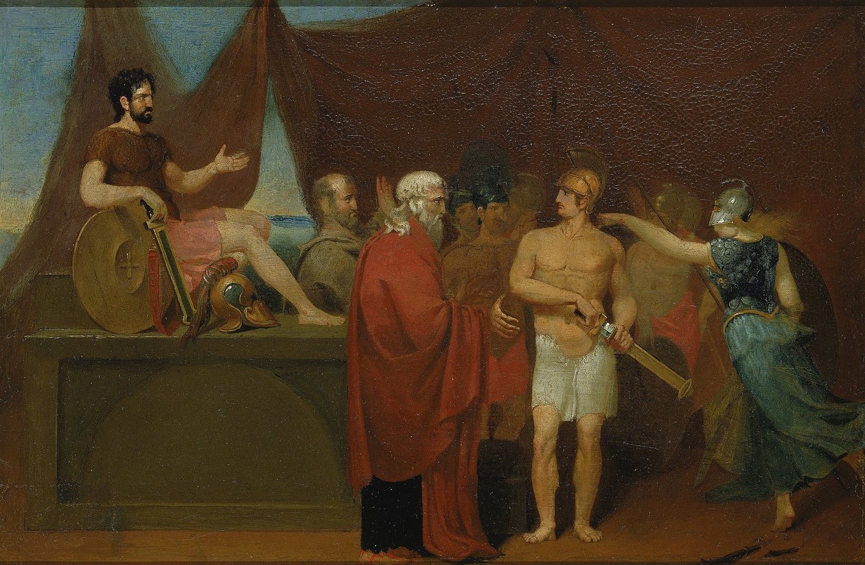 Gräl mellan Akilles och Agamemnon av William Page