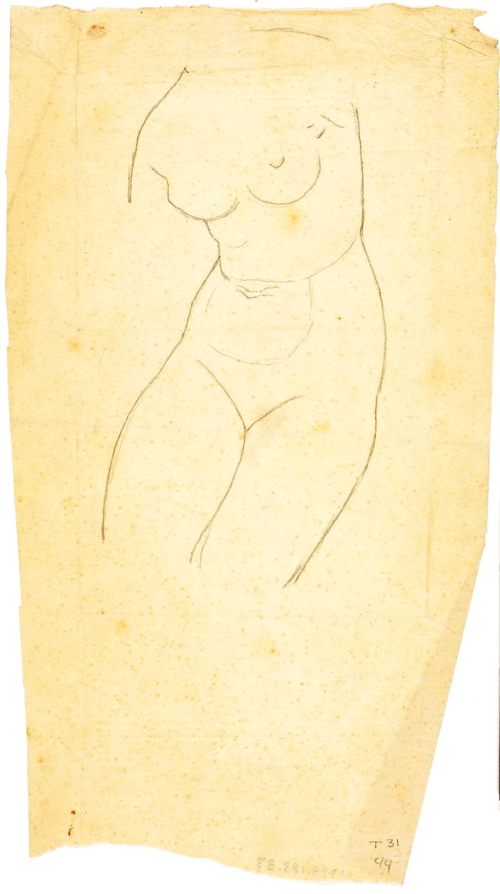 Venus guidar Eneas och trojanerna till den latinska kusten (Venus torso) av William Page