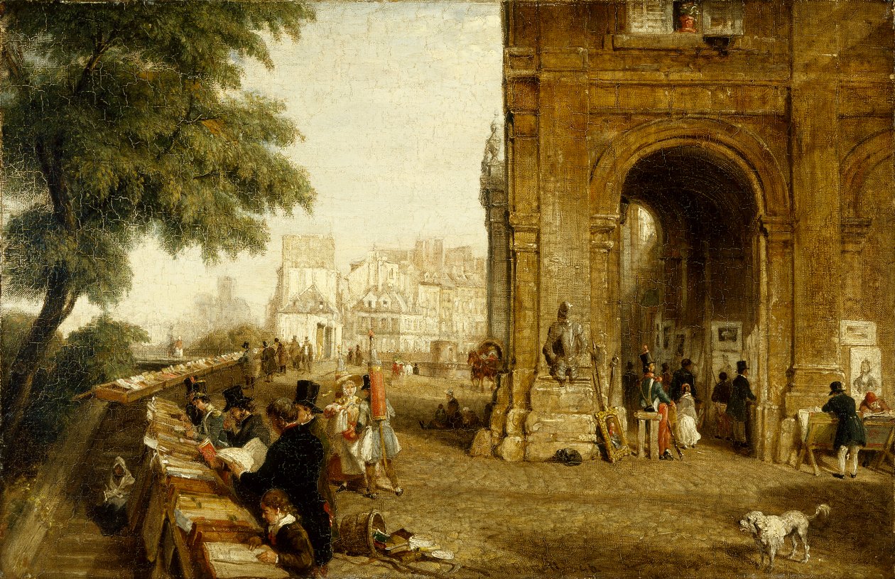 Quai Conti i Paris 1846 (olja på duk) av William Parrott
