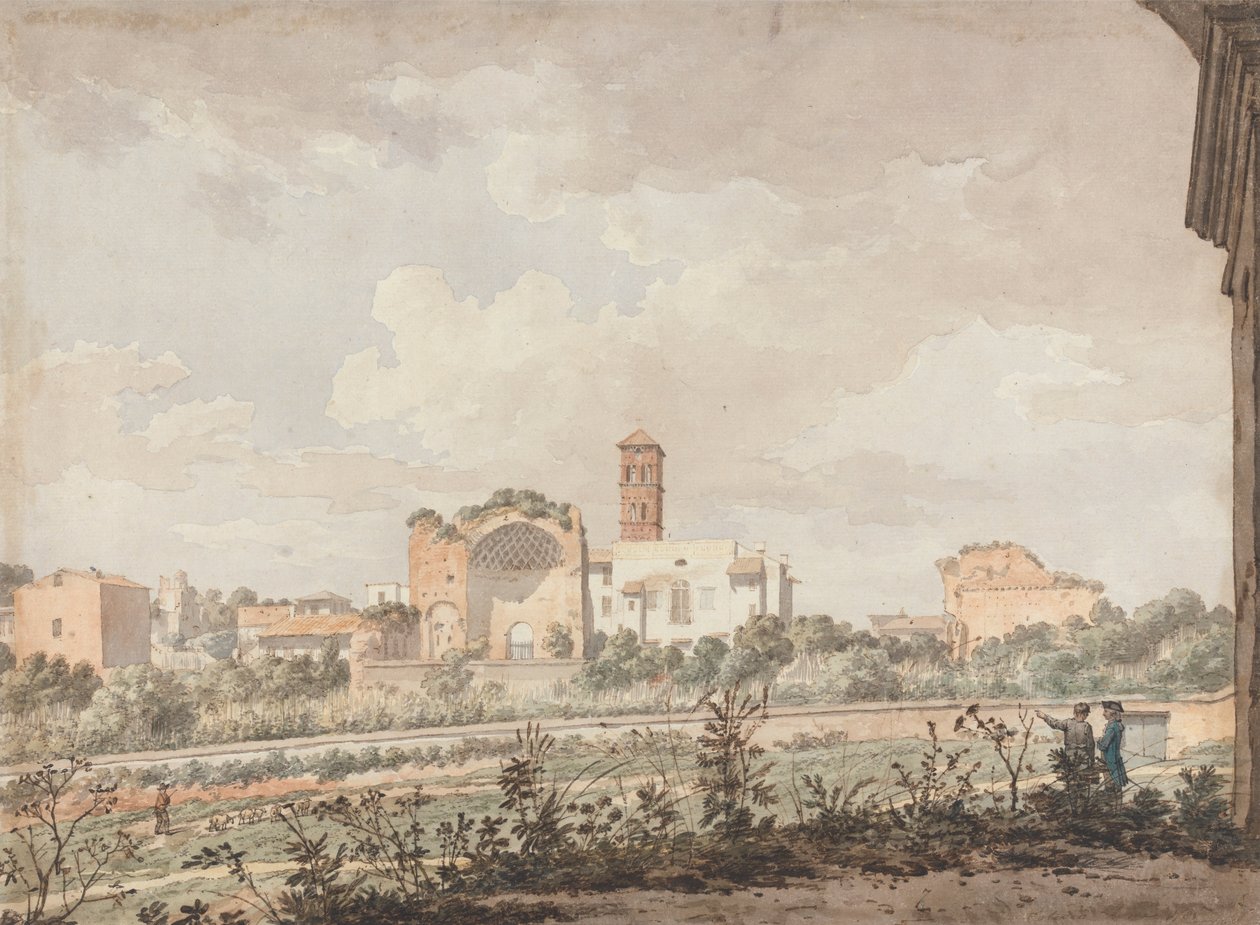 Venus och Roms tempel från Colosseum av William Pars