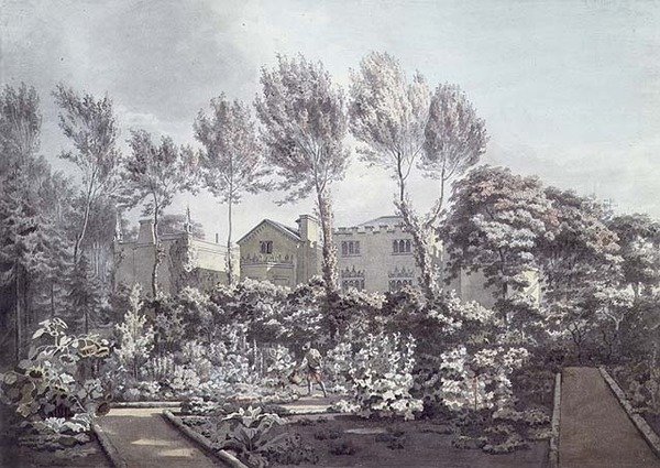 The Garden at Strawberry Hill, ca 1780 (akvarell på papper) av William Pars