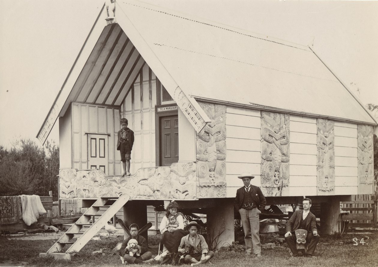 Pataka, Putiki, ca 1900 (silvergelatintryck) av William Partington