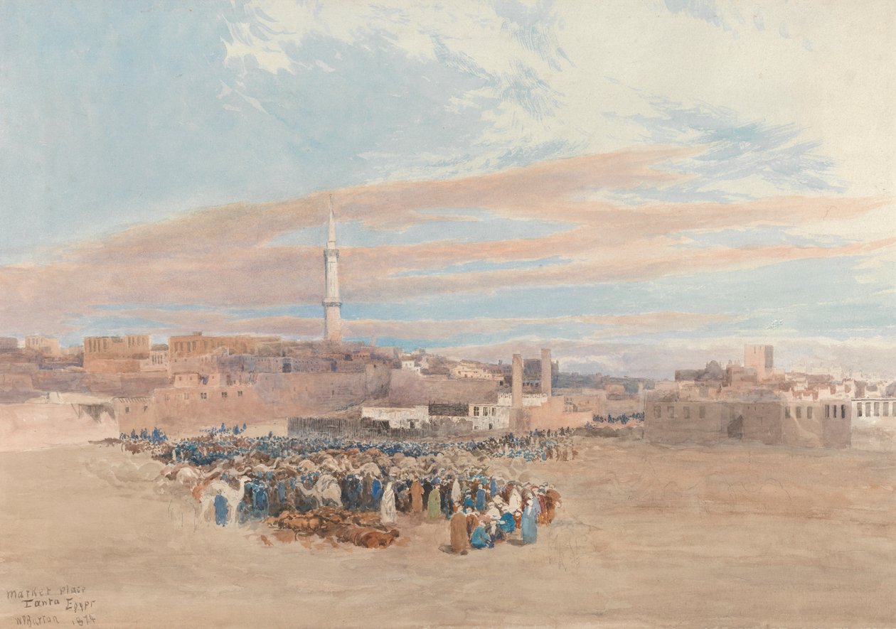 Marknaden, Tanta, Egypten av William Paton Burton