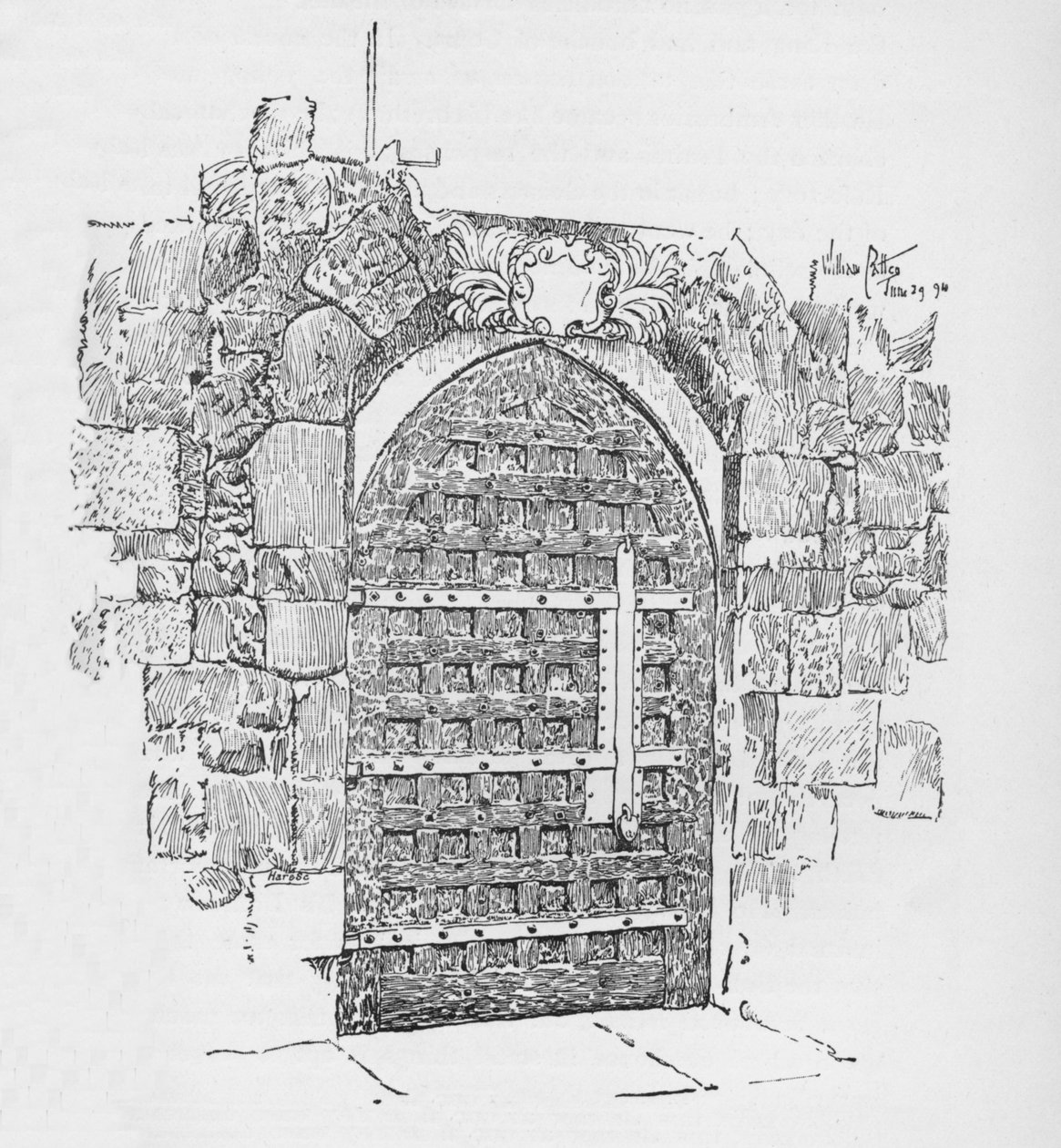 Dörr till kapellet av Edward The Confessor, Now Pyx Office, c1897 av William Patten