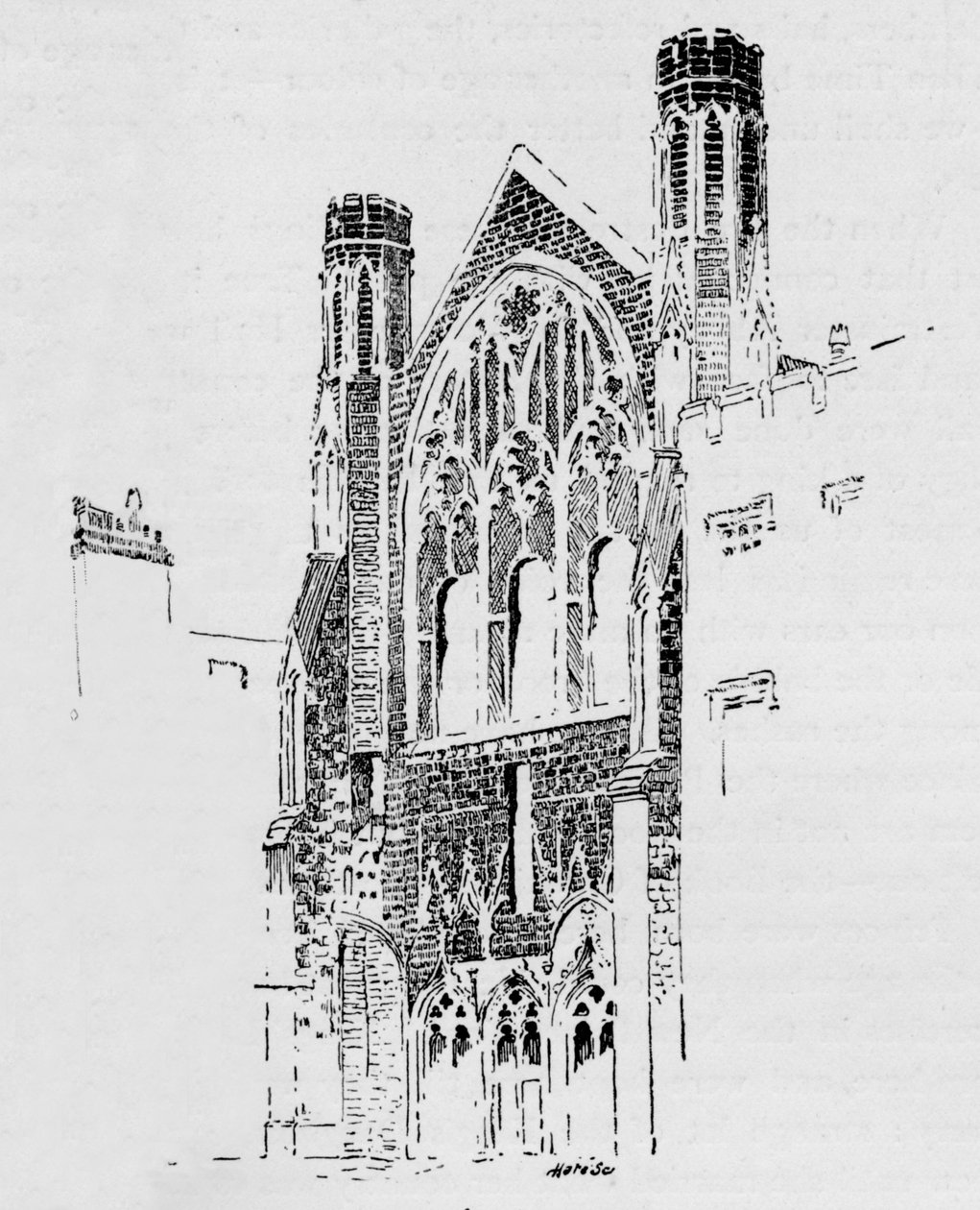 East Front of St. Stephens Chapel som det såg ut efter branden 1834, c1897 av William Patten