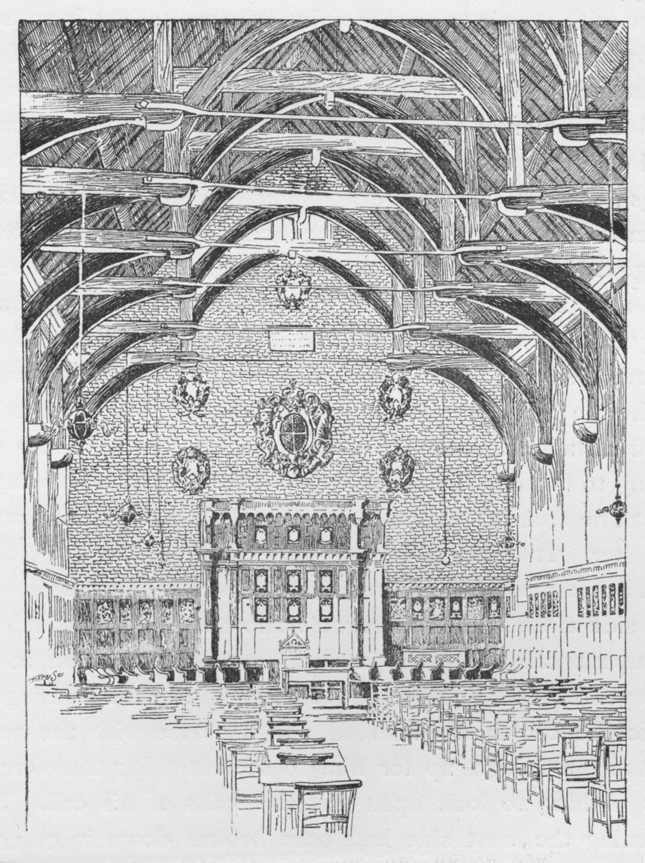 Westminster Schoolroom, Tidigare The Abbots Dormitory, c1897 av William Patten
