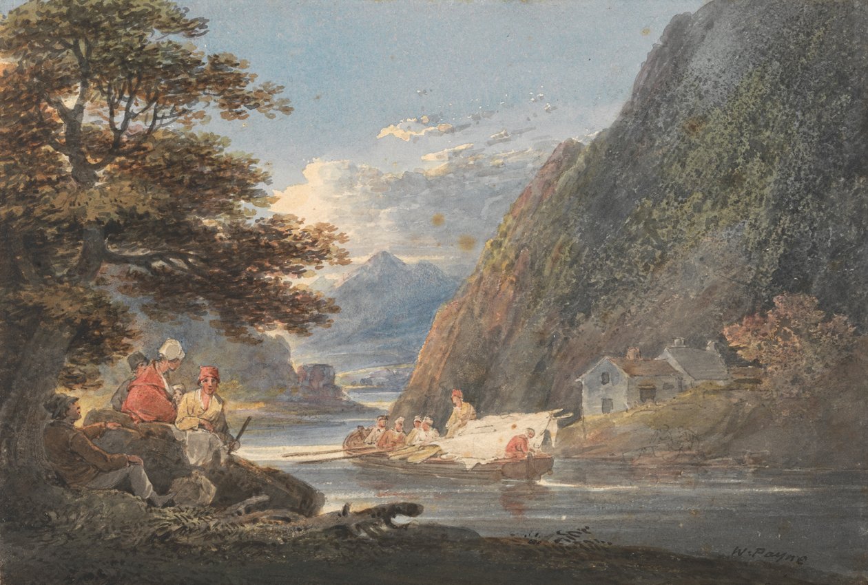 Vid floden Tivy, nära Cardigan, Wales av William Payne
