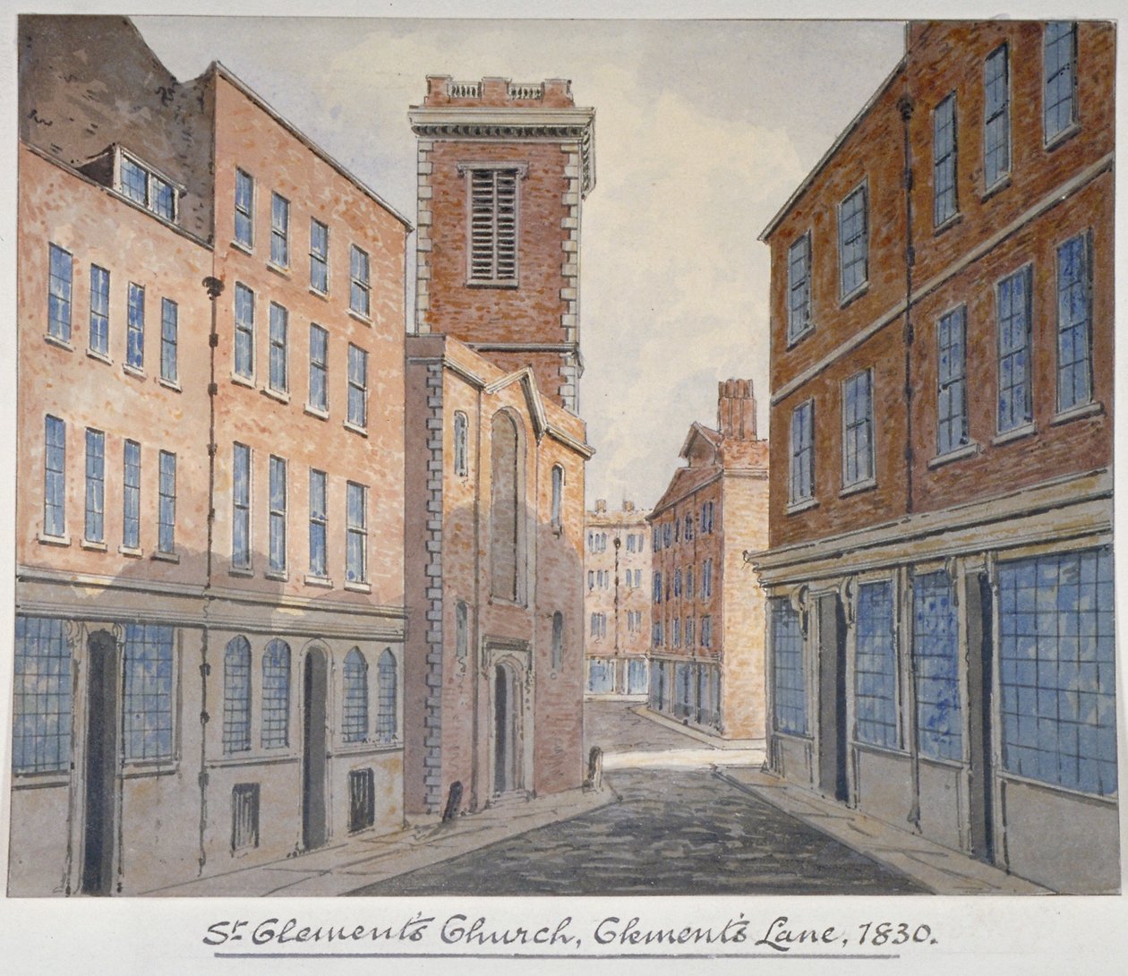 Church of St Clement, Eastcheap, City of London, 1830 av William Pearson