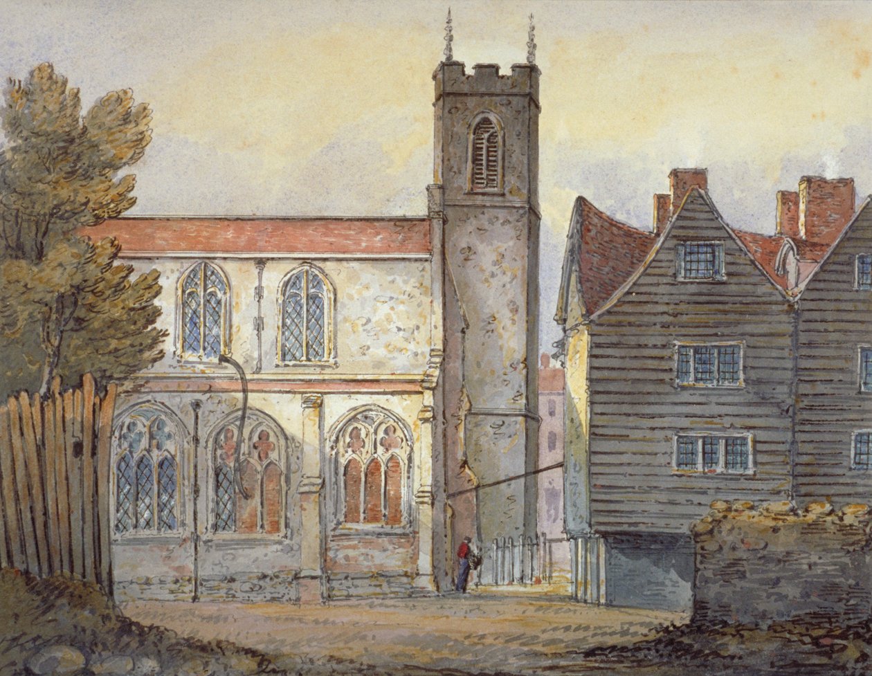 Church of St Katherine by the Tower, Stepney, London, 1815 av William Pearson