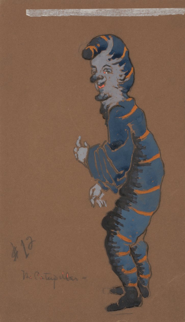 Caterpillar kostymdesign för Alice-in-Wonderland, 1915. av William Penhallow Henderson
