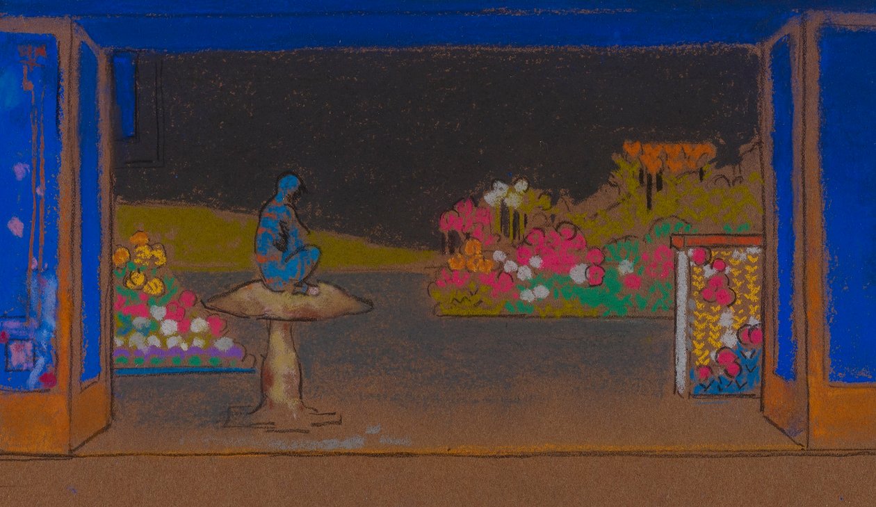 Garden of Flowers (scenografi för Alice i Underlandet, 1915) av William Penhallow Henderson