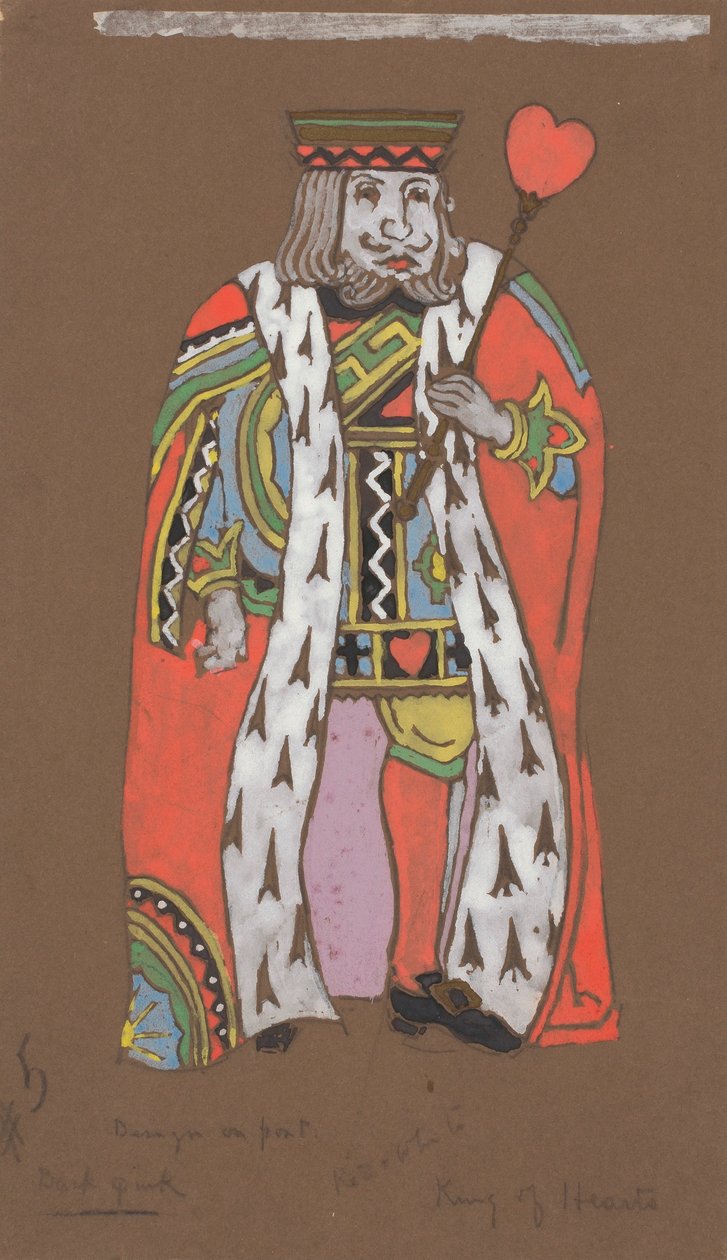 Hjärter kung (kostymdesign för Alice i Underlandet, 1915) av William Penhallow Henderson