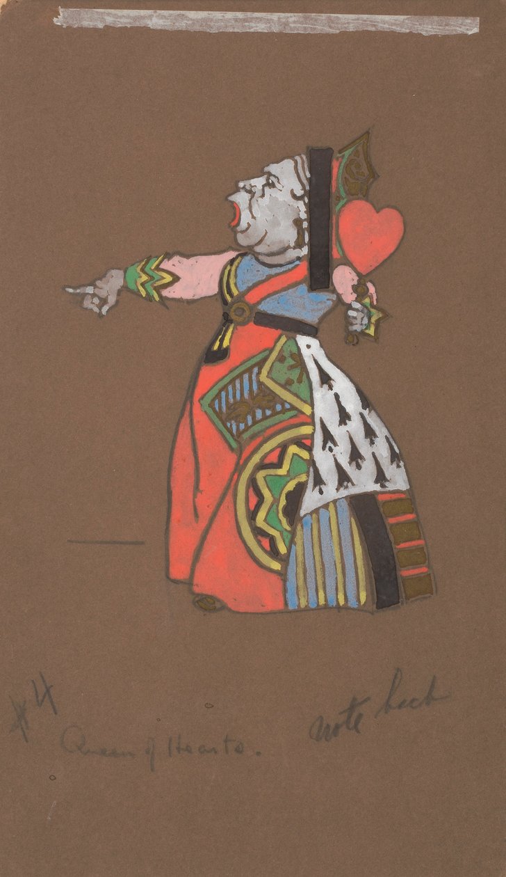 Hjärter dam (kostymdesign för Alice i Underlandet) av William Penhallow Henderson