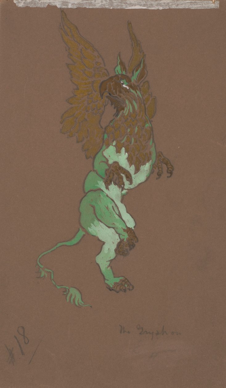 The Gryphon (kostymdesign för Alice i Underlandet, 1915) av William Penhallow Henderson