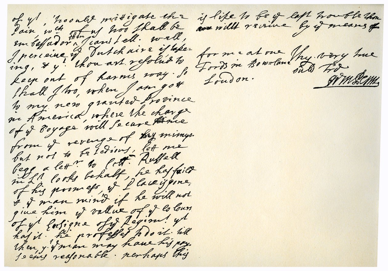 Brev från William Penn till överste Henry Sydney, 29 mars 1681. av William Penn